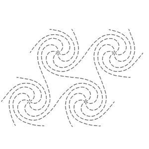 Sun Double Run Edge to Edge Continuous Quilt Block Embroidery design
