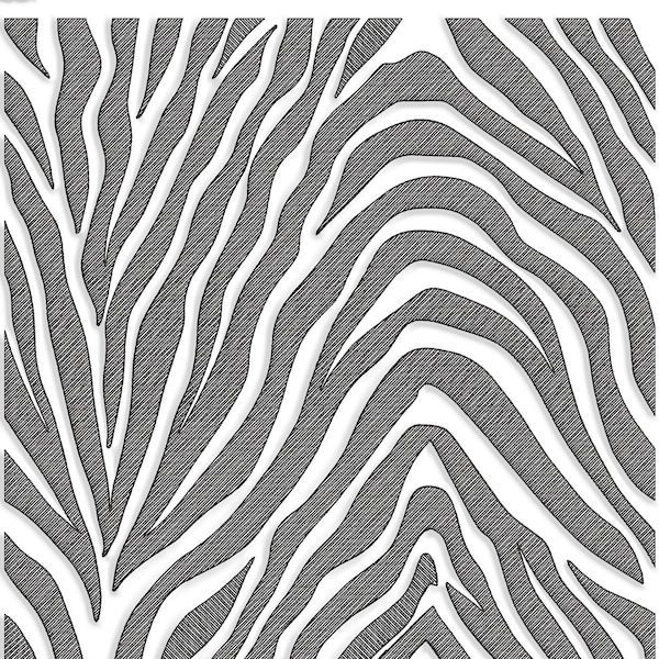 Zebra Fur Pattern Sketch Effect-ETE- Embroidery Machine Digital Design Files