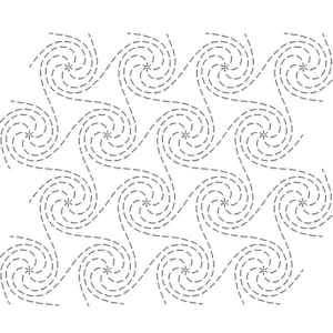 Sun Double Run Edge to Edge Continuous Quilt Block Embroidery design.