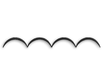 Scallop Border Frame Satin Stitch Embroidery Machine design file.
