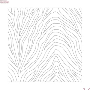 Zebra Pattern Quilt Block Embroidery design. Single Run