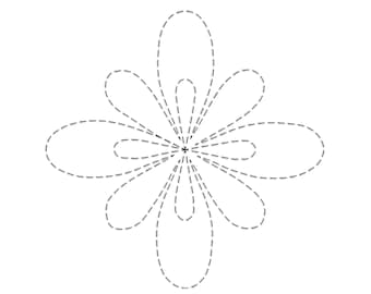 Flower Single Run Quilt Block Embroidery design.
