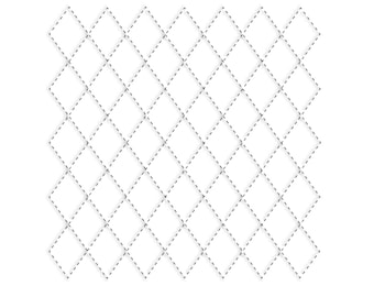 Diamond Single Run Edge to Edge Continuous Quilt Block Embroidery design