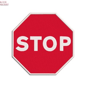 stop sign machine embroidery applique design boys traffic etsy