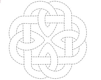 Celtic Symbol Quilt Block Machine Embroidery Design file