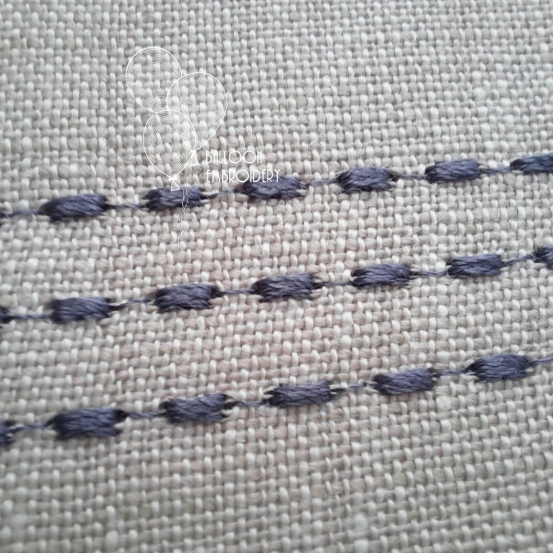 Handstitch Line Machine Embroidery Design | 24 Sizes - Etsy