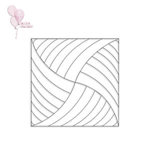 Windmühle Single Run Quilt Block Stickdatei