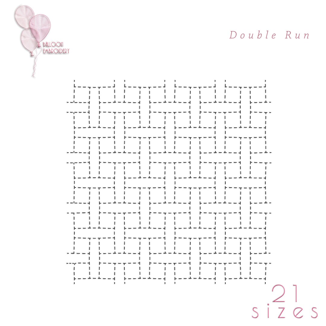 Woven Fabric Double Run Edge to Edge Continuous Quilt Block Embroidery ...