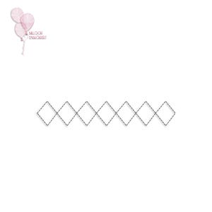 Diamond Border Single Run Quilt Block Embroidery design