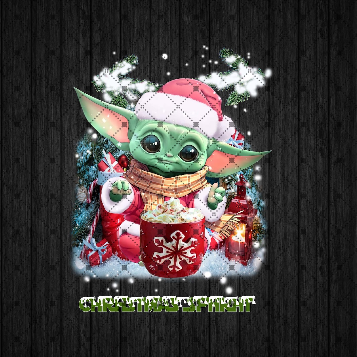 Baby Yoda Christmas PNG Baby Yoda PNG Santa Baby Yoda Baby | Etsy