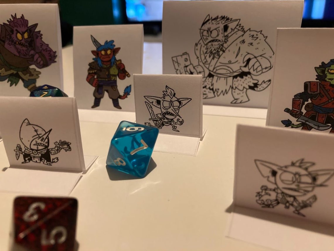 Goblin TTRPG Paper Mini Set 1 | Etsy