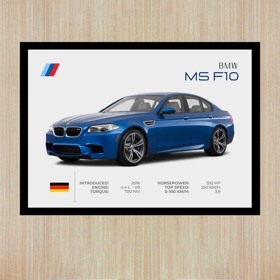 BMW M5 F10 Poster | Digital Download | Printable Car Poster 