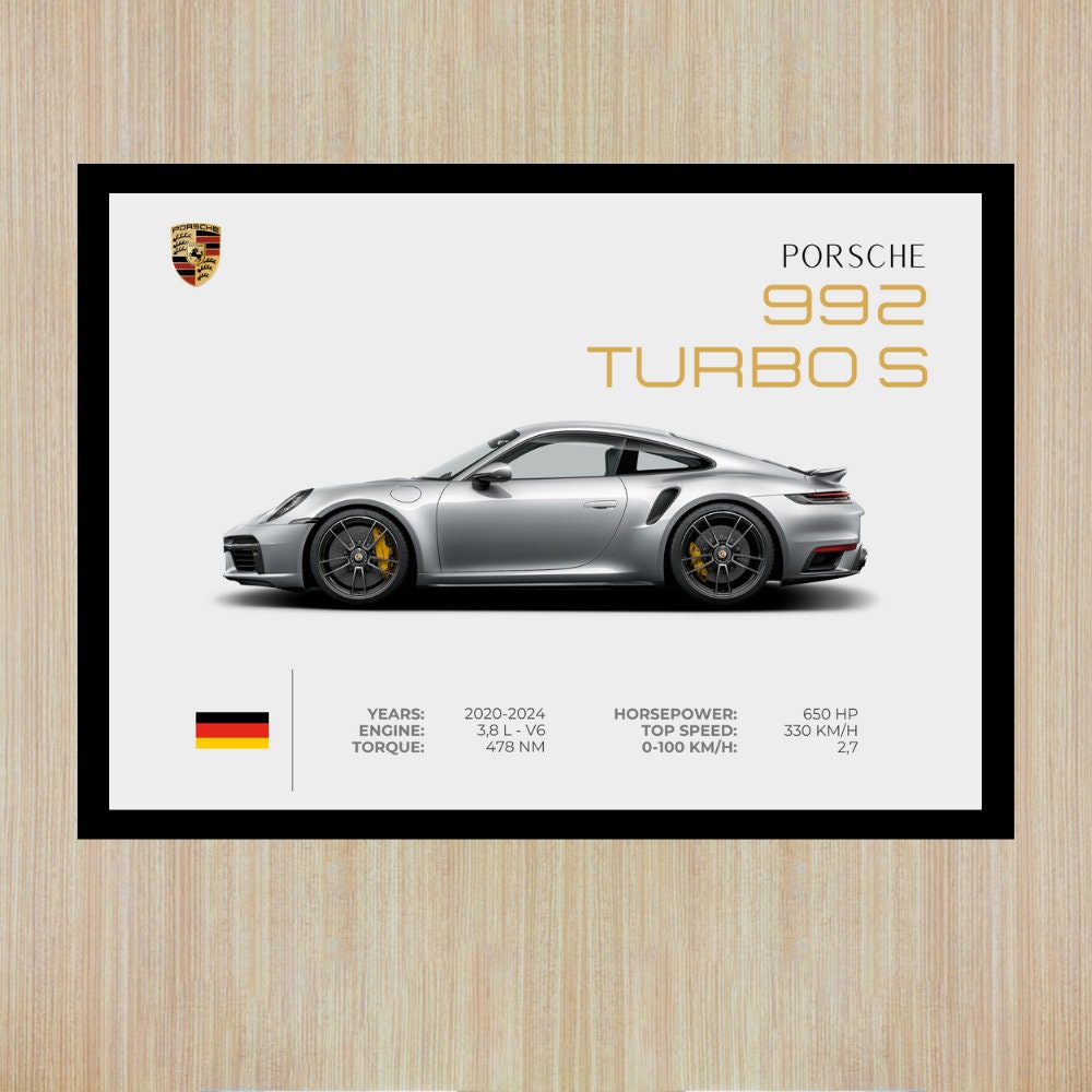 Porsche 911 Turbo S Poster | Digital Download | Printable Car