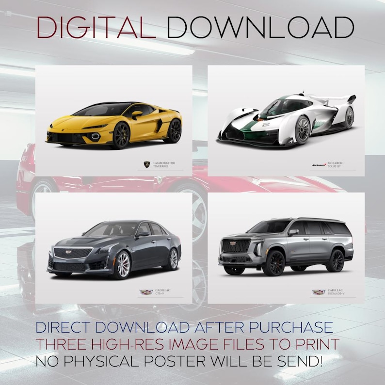 Ford GT Poster | Digital Download | Printable Car Poster | Supercar ...
