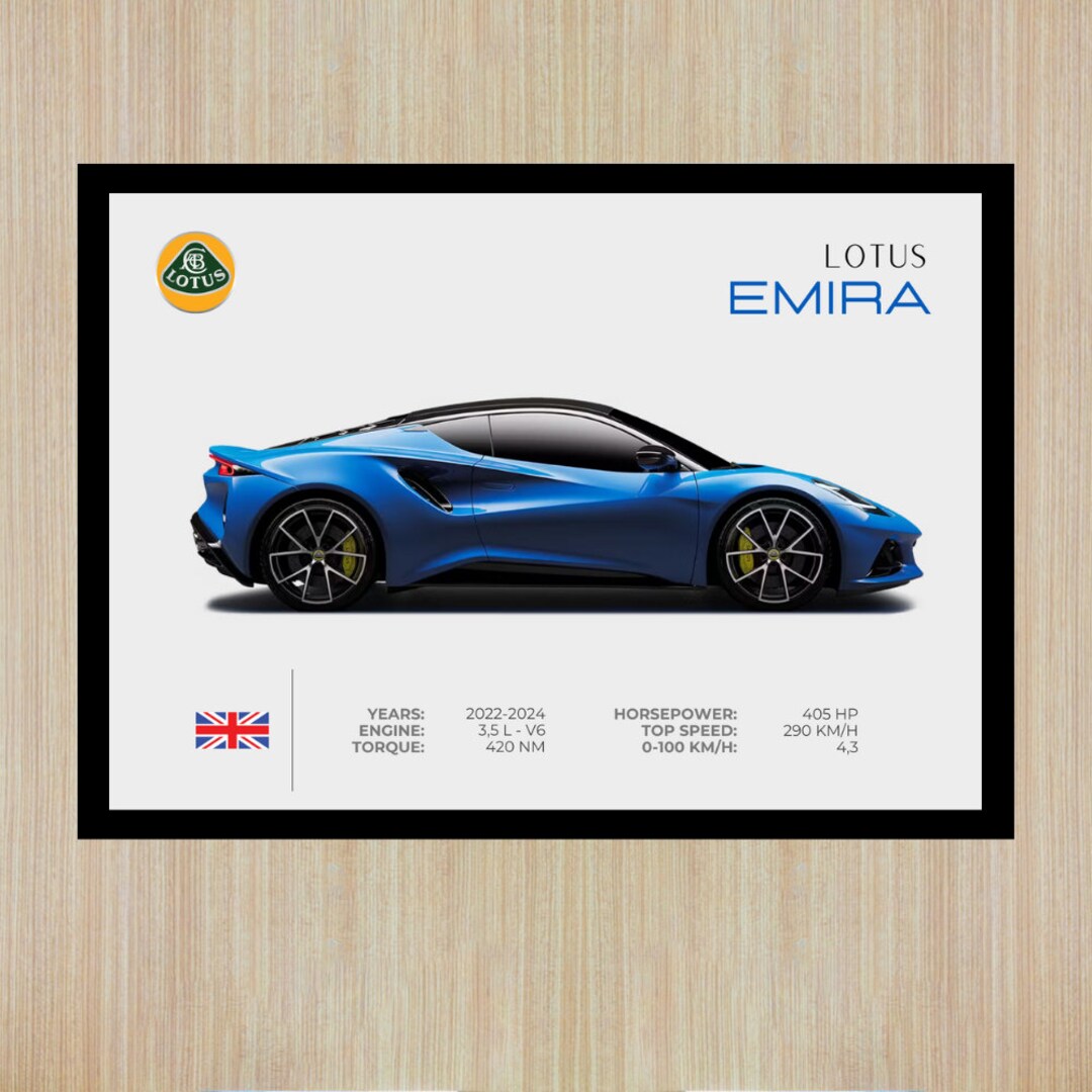 Lotus Emira Poster | Digital Download | Printable Car Poster