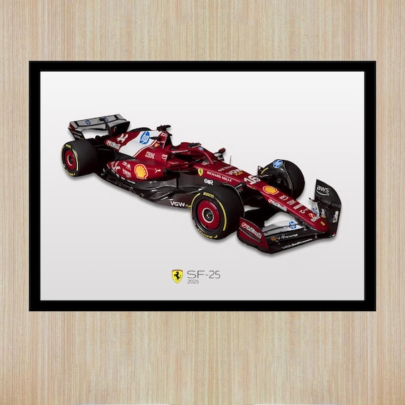 フェラーリF1 ポスター 2025 フェラーリ F1 SF-25 F1 ポスター |デジタルダウンロード |印刷