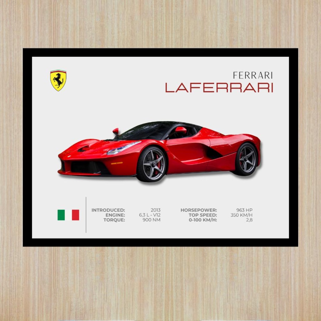 Ferrari Laferrari Poster | Digital Download | Printable Car Poster