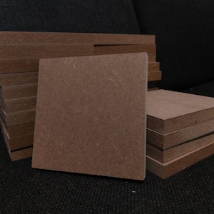 MDF Boards Natural Wood - 25 pieces - 15 x 15 cm - Ready-to-use - Craft boards - Wooden Boards -  Blank Craft Boards