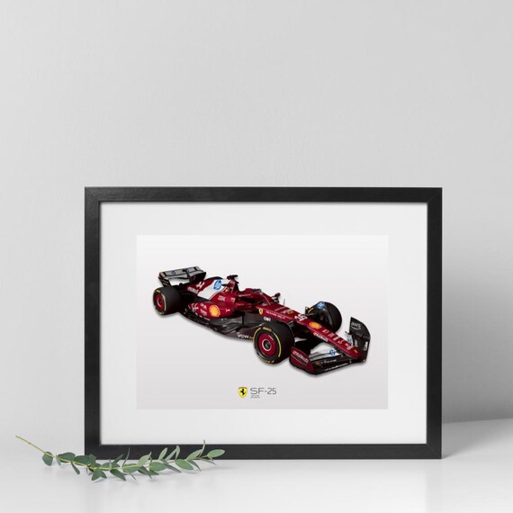 フェラーリF1 ポスター 2025 フェラーリ F1 SF-25 F1 ポスター |デジタルダウンロード |印刷
