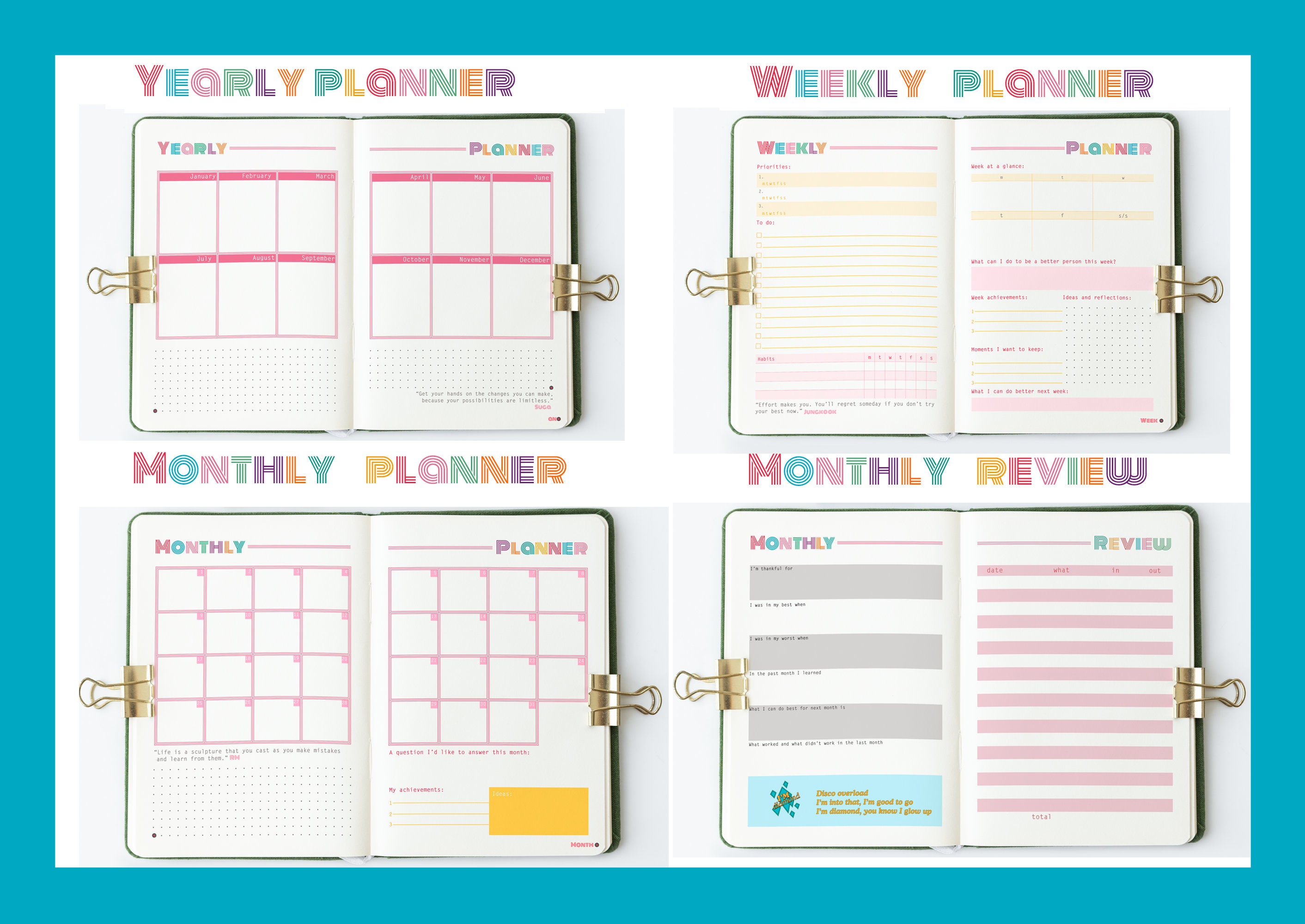 Dynamite Daily Planner BTS Undated A5 BTS Planner Daily Etsy UK