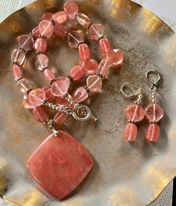 Cherry on sale quartz necklace