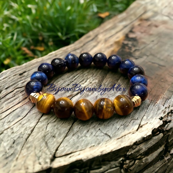 Men's natural healing stone stretch bracelet sale