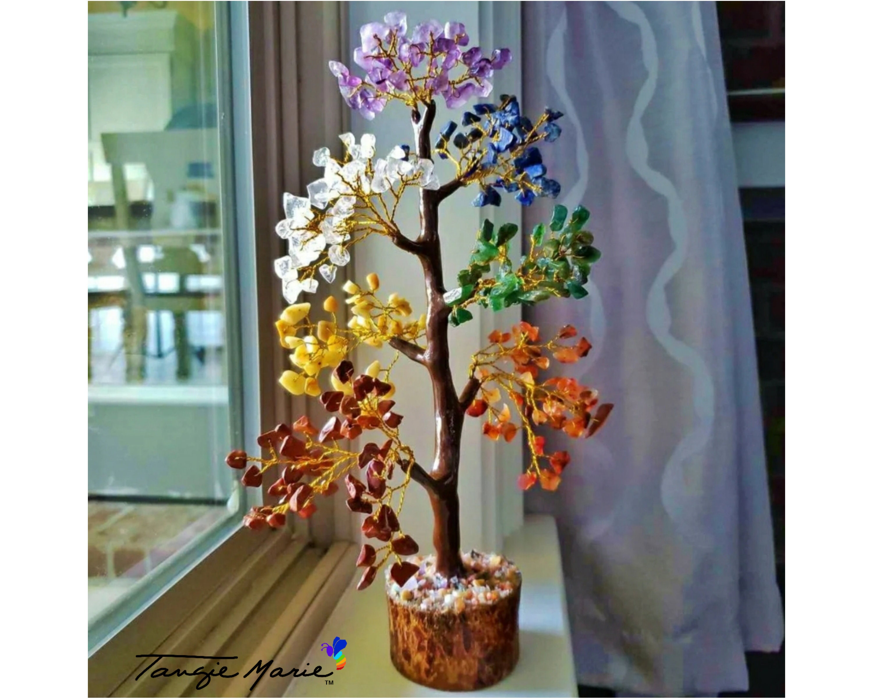  Amethyst Chakra Tree of Life - Crystal Tree for Positive  Energy, Feng Shui Decor - Handmade Gemstone Tree, Good Luck Money Bonsai,  Purple Healing Crystals, Meditation Stone, Spiritual Mystical Gift 