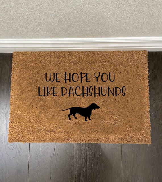 Dachshund shaped doormat cheap