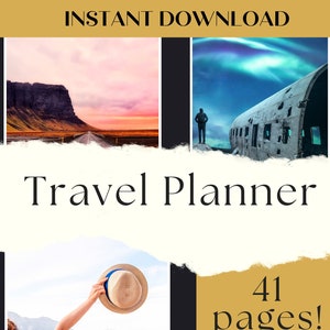 Pacchetto pianificatore di viaggi per le vacanze / Itinerario di viaggio stampabile modificabile / Modello di pianificazione delle vacanze digitali