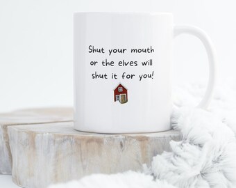 Fire Saga Movie Eurovision Elf house Coffee Tea Chocolate fall mug