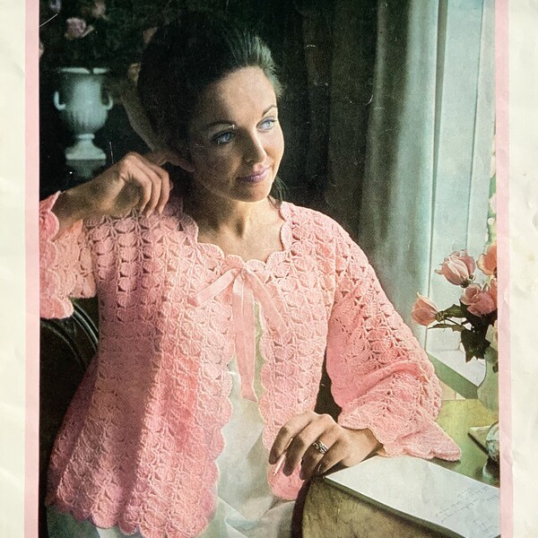 Knitting Patterns Bed Jacket Etsy