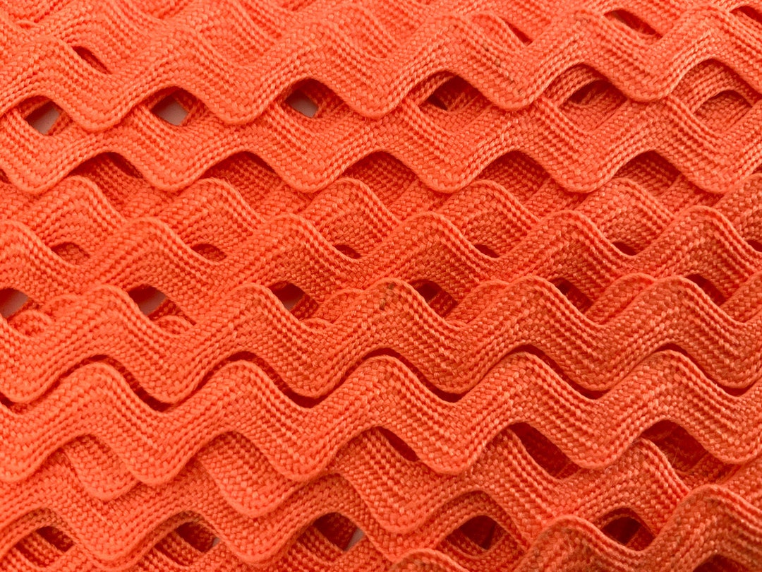 Bulk Vintage Ric Rac, Bright Orange Chevron Trim. C. 1970s-80s Birch ...