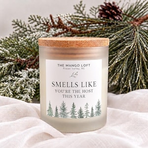 Bougie humoristique pour hôtes | Sentez comme si vous étiez l'hôte | Cadeau de Noël pour hôtesse | Choisissez votre parfum, coulée à la main au Canada