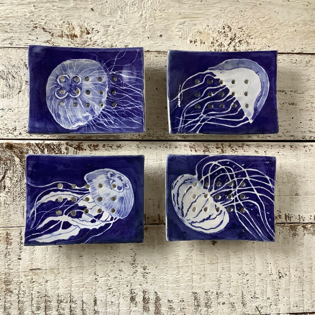 Handmade Ceramic Jellyfish Soap Dishes Etsy