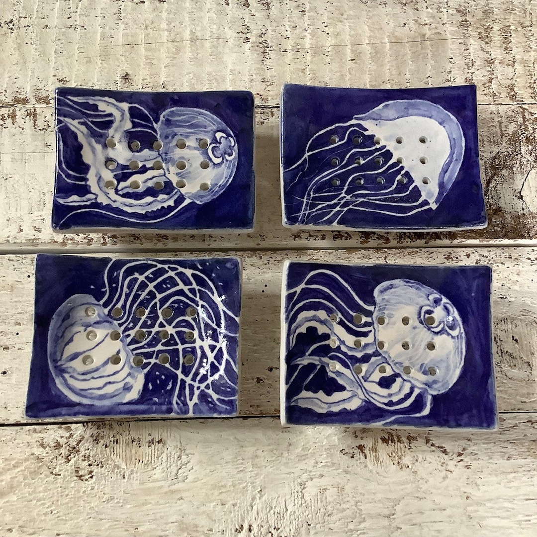 Handmade Ceramic Jellyfish Soap Dishes Etsy