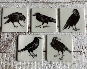 Handmade Crow Tiles