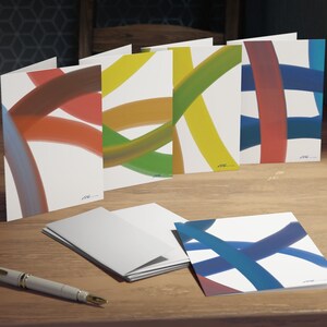 5 CARTES DE VOEUX / Ensemble stationnaire vertical multi dessiné à la main / cartes de notes vierges / cartes d'anniversaire / cartes de rétablissement / cartes de remerciement