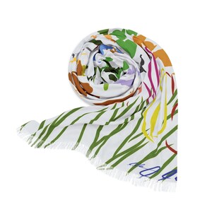 Lightweight Women&#39;s Polyester Scarf / Large Abstract Shawl / Pashmina like scarf / Unique Gift for her / Birthday Gift /Anniversary Gift