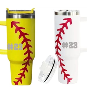 Personalized Softball/Baseball 40oz Mug with Handle