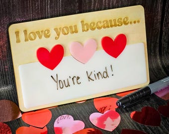 I Love You Because - Valentine's Board