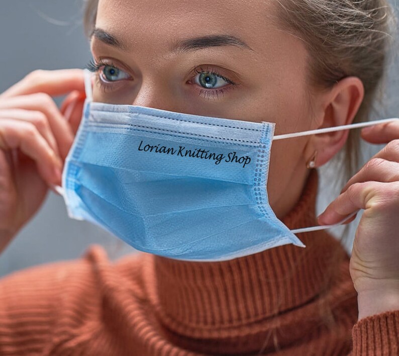 Customized disposable face mask Personalized Disposable Face Etsy