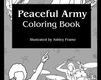 Digital Download- Peaceful Army Coloring Book- Greta Van Fleet