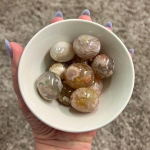 High Quality Flower Agate Crystal Tumble Stone