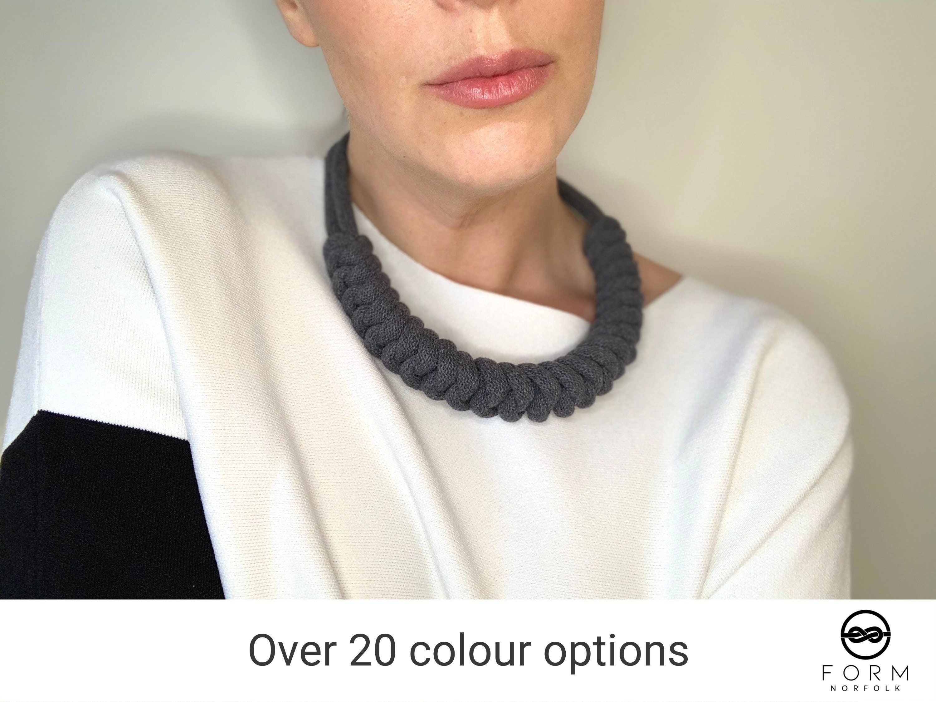 Snake Knot Necklace Rope Necklace 