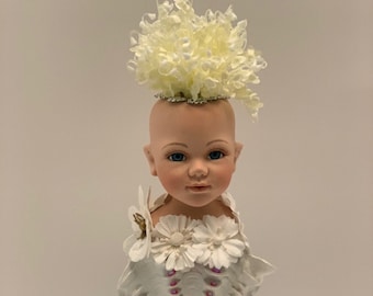 KINSLEY mixed media art OOAK doll art assemblage art BOHO