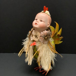 CHARLIE and the Chicken Factory mixed media art doll art assemblage art OOAK