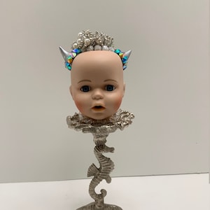 TABITHA mixed media art doll art assemblage art OOAK 13&quot;