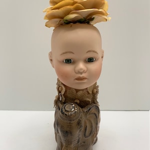 JAMIE Mixed Media Assemblage Art OOAK Doll Art 10&quot;