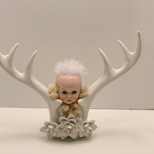 ARTEMIS mixed media art OOAK doll art assemblage art BOHO