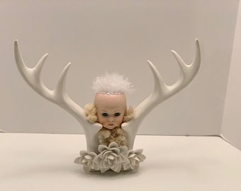 ARTEMIS mixed media art OOAK doll art assemblage art BOHO